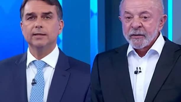 Candidatos à Presidência em estúdio de televisão