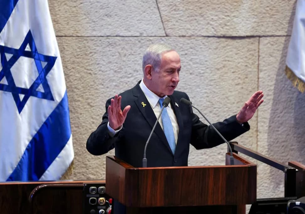 Benjamin Netanyahu discursa no plenário do Knesset