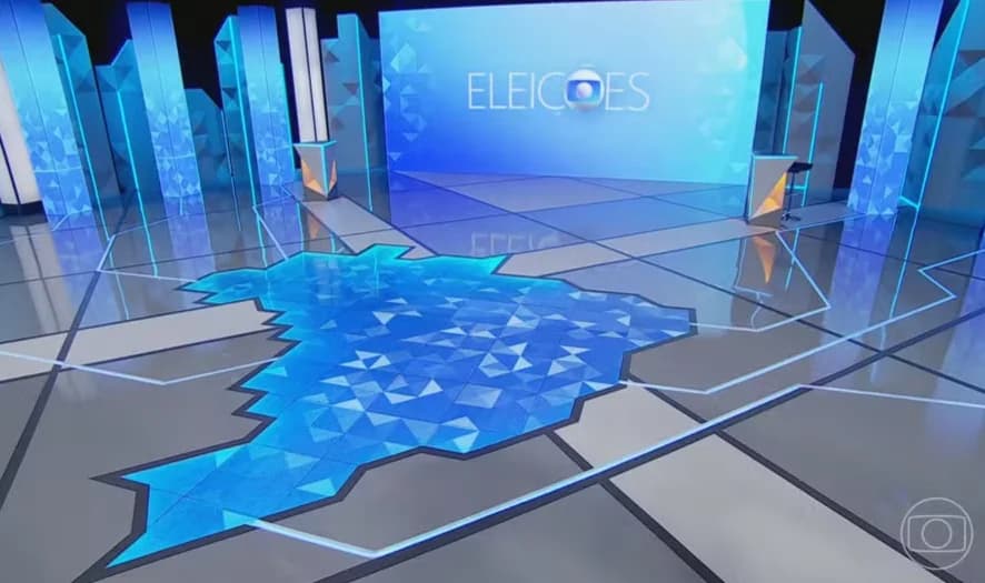 Estúdio do debate presidencial da Globo