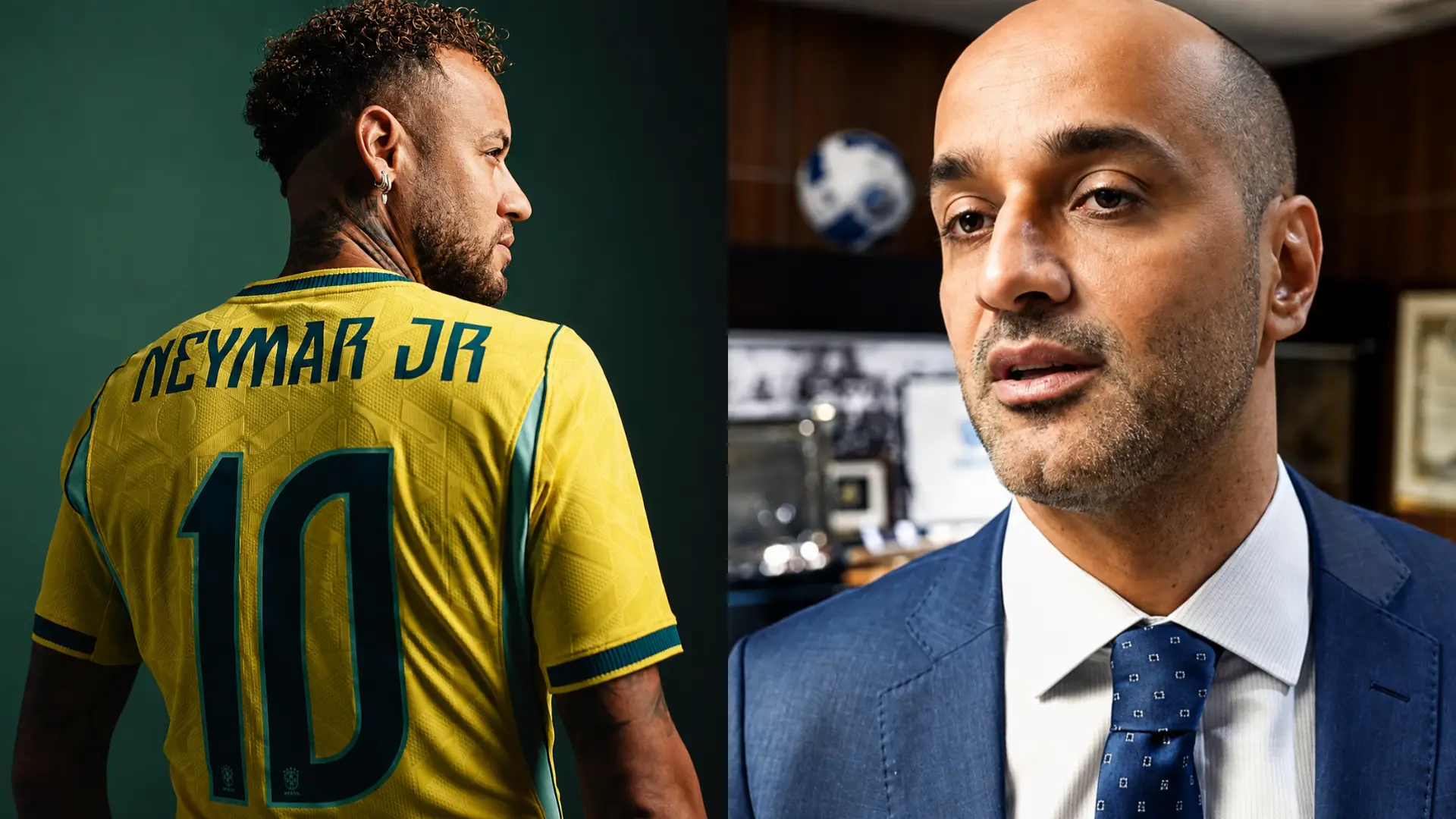 À esquerda, Neymar. À direita, Francisco Mendes, filho do ministro Gilmar Mendes.
