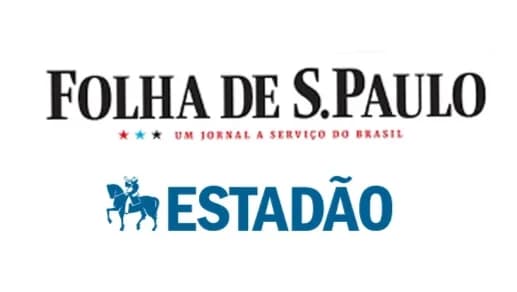 Logotipos dos jornais Folha de S.Paulo e Estadão