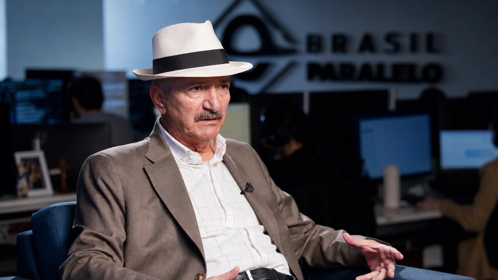 Aldo Rebelo em sabatina eleitoral da Brasil Paralelo. Foto: Produção Brasil Paralelo.